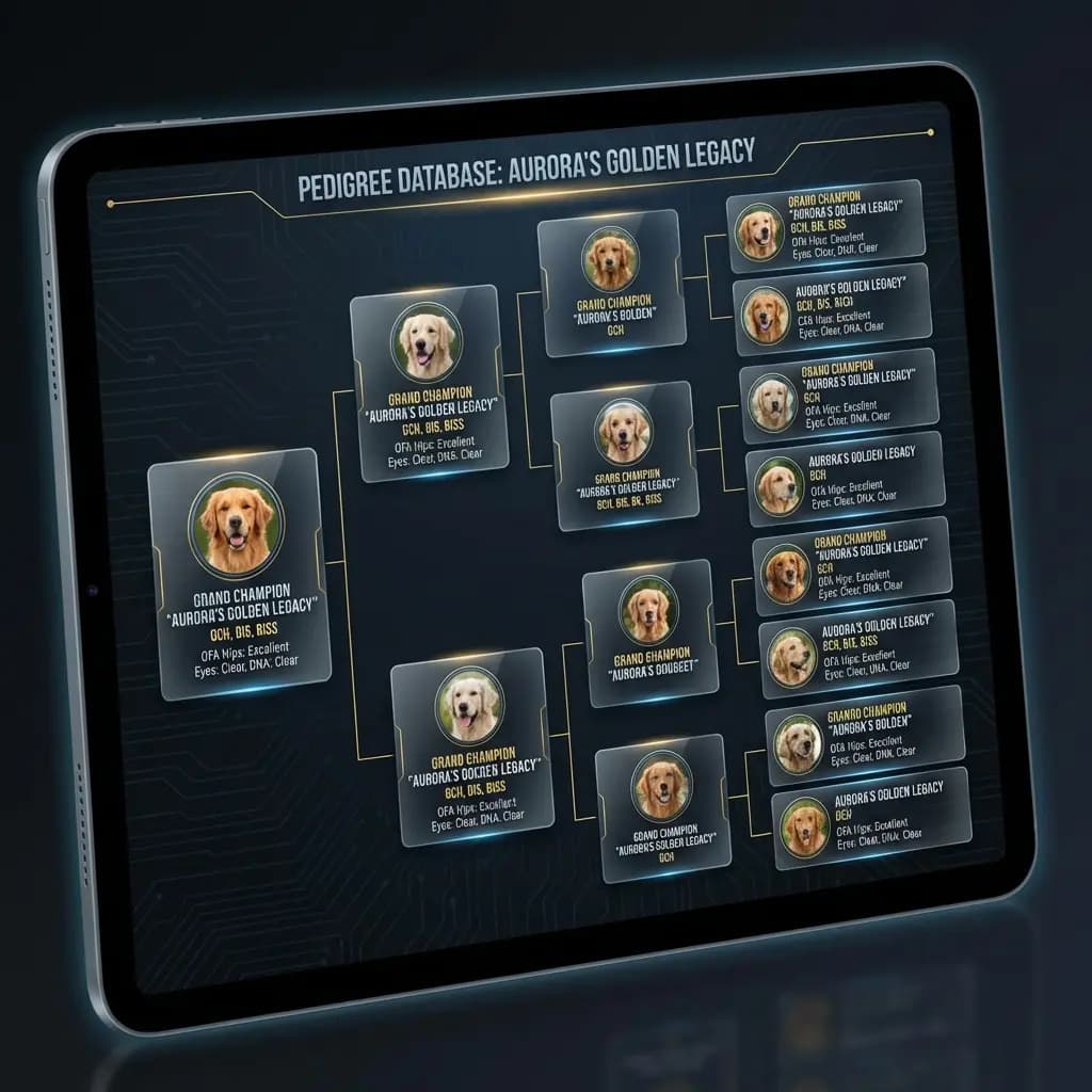 Visualización de Pedigrí Digital en Tablet