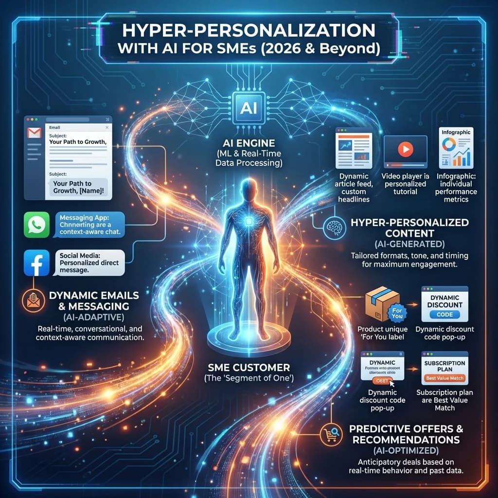 Infografía: proceso completo de hiper personalizacion ia marketing pymes paso a paso para pymes
