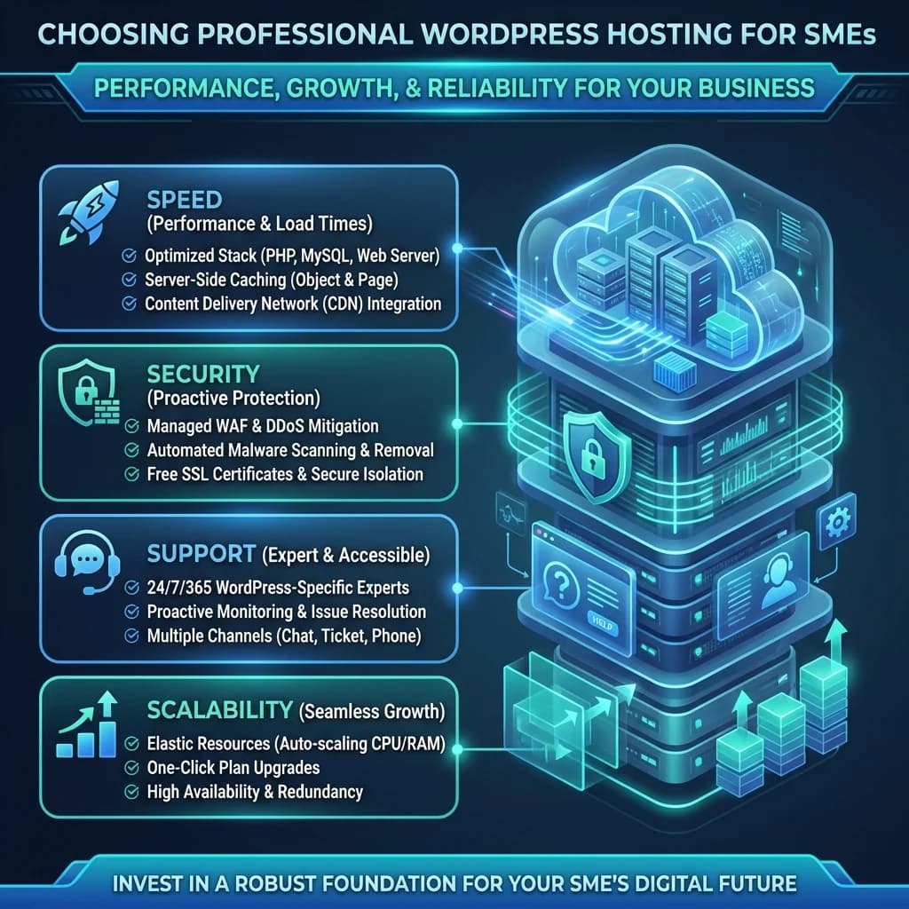 Infografía: proceso completo de hosting wordpress guia pymes paso a paso para pymes