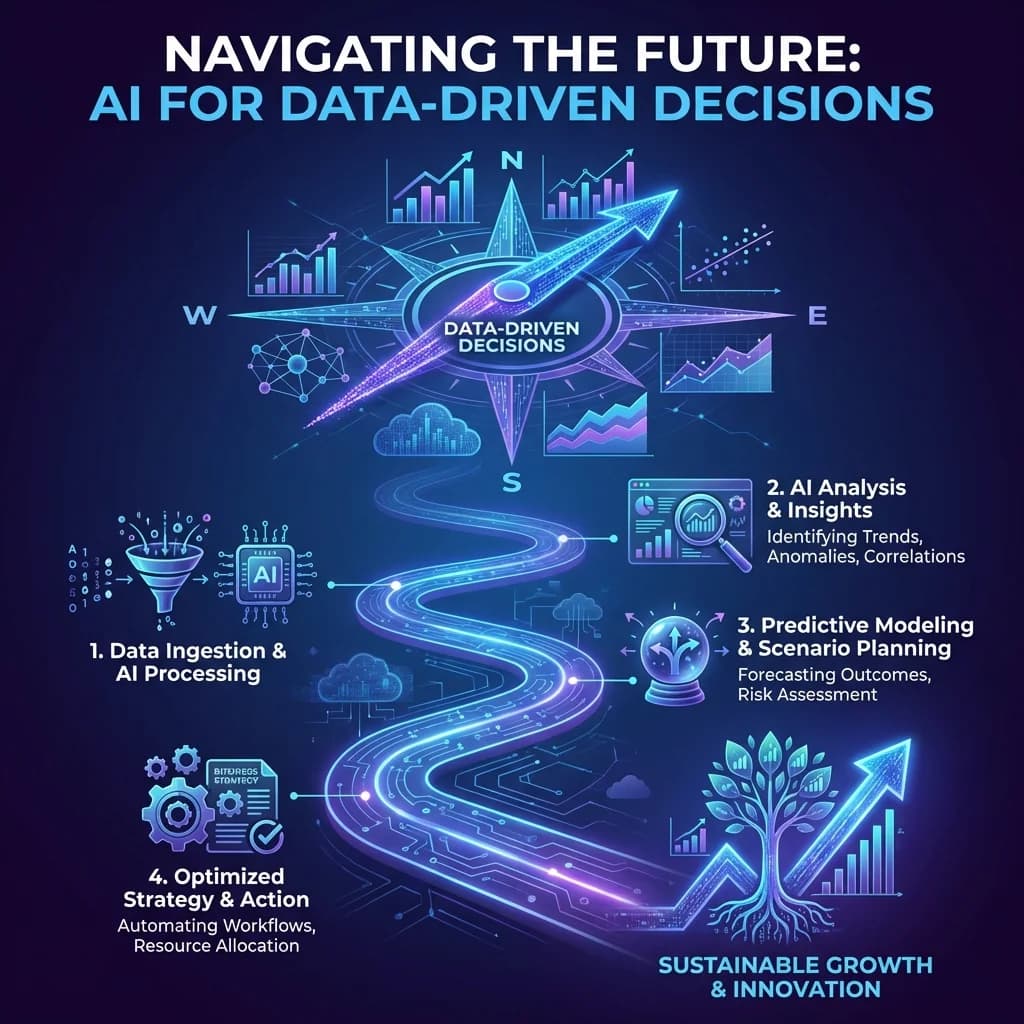 Infografía: proceso completo de ia decisiones con datos paso a paso para pymes